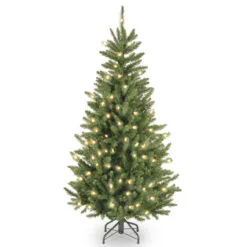 4.5’ Pre-Lit Natural Fraser Fir Artificial Christmas Tree - Clear Lights