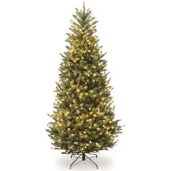 6.5’ Pre-Lit Natural Fraser Slim Fir Artificial Christmas Tree - Clear Lights