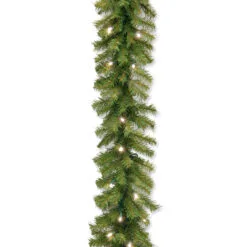9' X 10" Pre-Lit Norwood Fir Artificial Christmas Garland – Soft White LED Lights