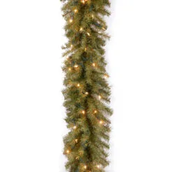 9' X 10" Pre-Lit Norwood Fir Artificial Christmas Garland - Clear Lights