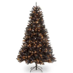 6.5’ Pre-Lit North Valley Black Spruce Artificial Christmas Tree - Clear Lights