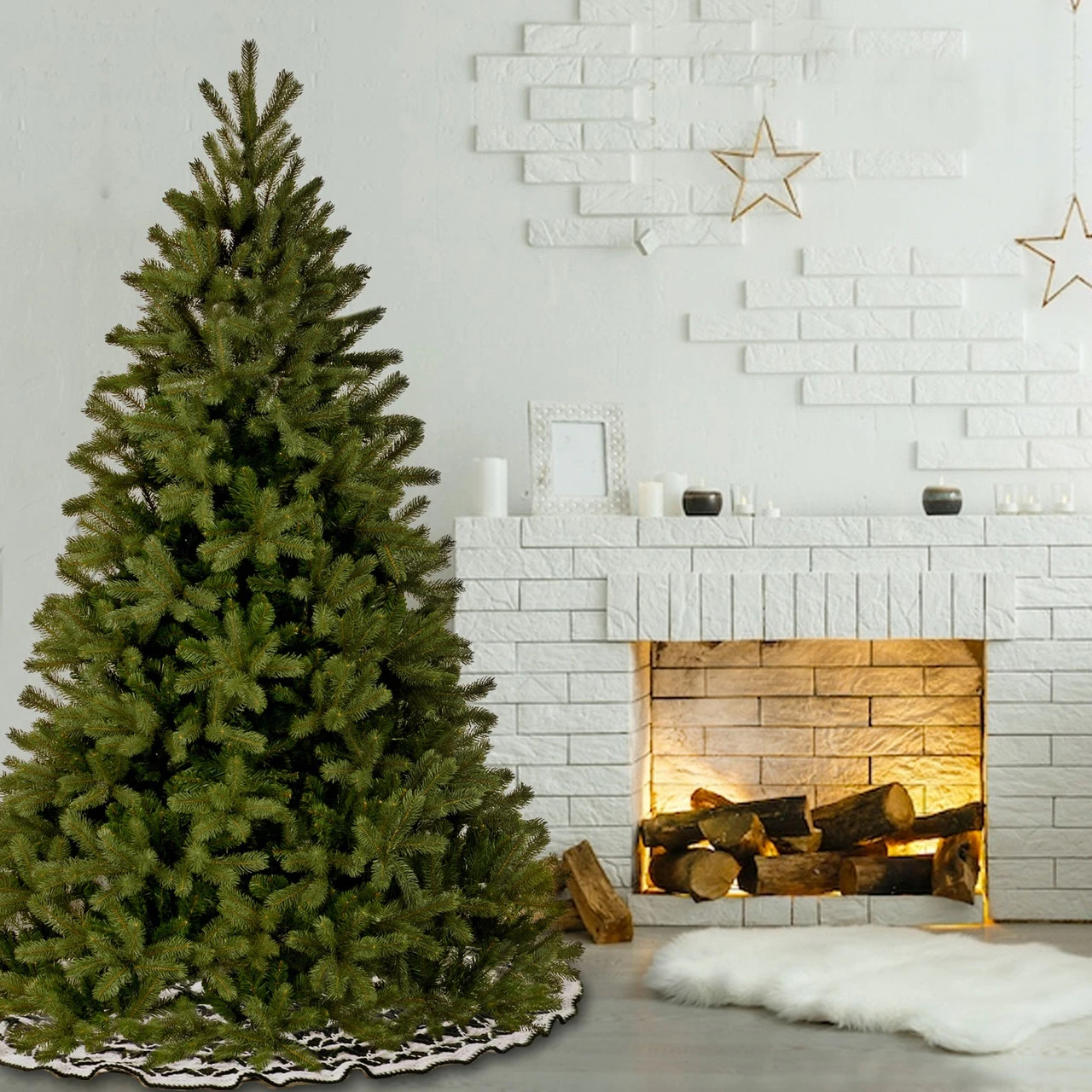 7.5’ Downswept Fir Artificial Christmas Tree - Unlit - Image 3