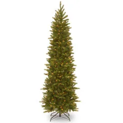 6.5’ Pre-Lit Pencil Fir Artificial Christmas Tree - Clear Lights