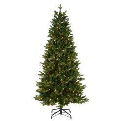 7.5' Pre-lit Slim Townsend Spruce Artificial Christmas Tree, Clear Lights