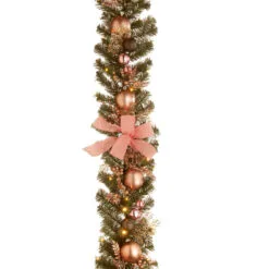 6' X 12" Pre-Lit LED Battery Operated Pine Artificial Christmas Garland - Warm White Lights