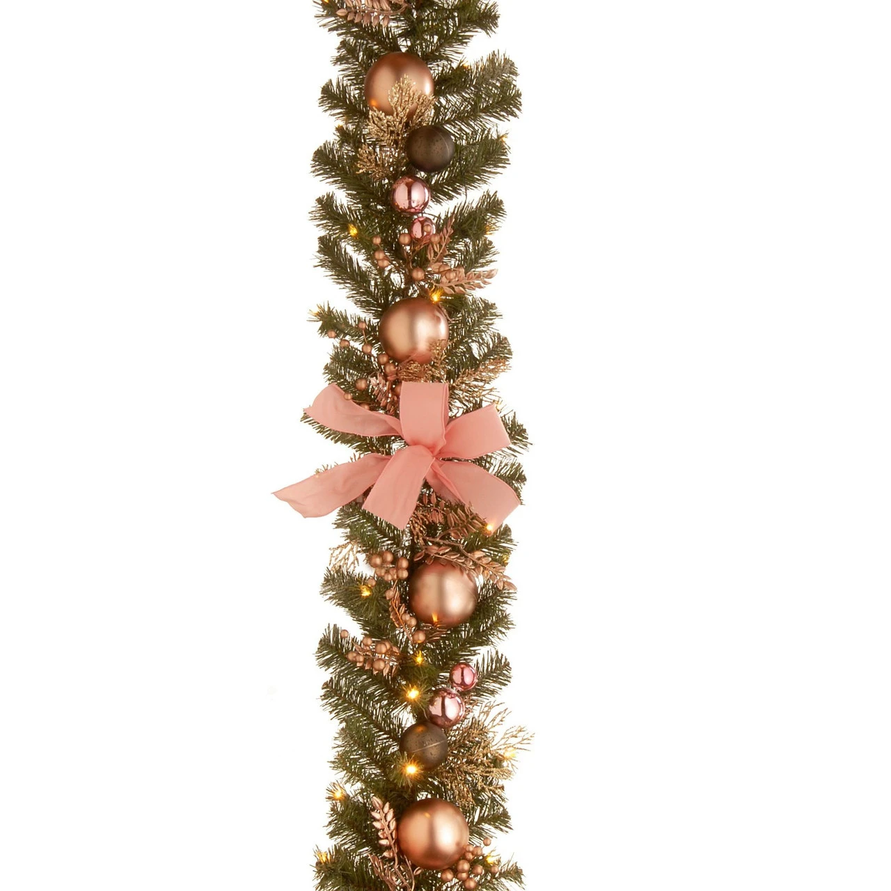 6' X 12" Pre-Lit LED Battery Operated Pine Artificial Christmas Garland - Warm White Lights