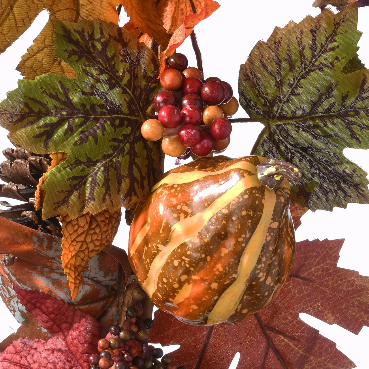 72" Decorated Maple Leaf Artificial Garland - Image 2