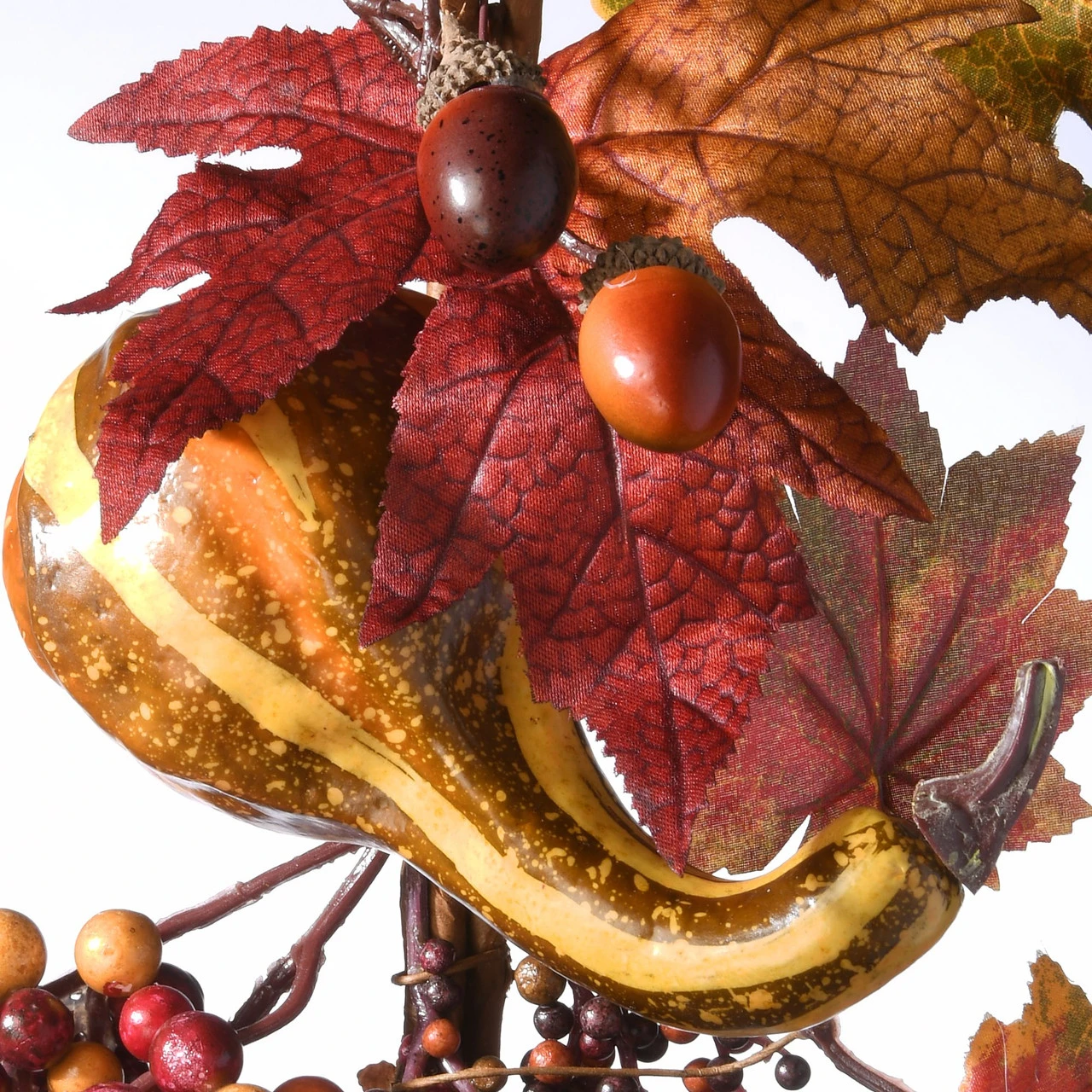 72" Decorated Maple Leaf Artificial Garland - Image 3