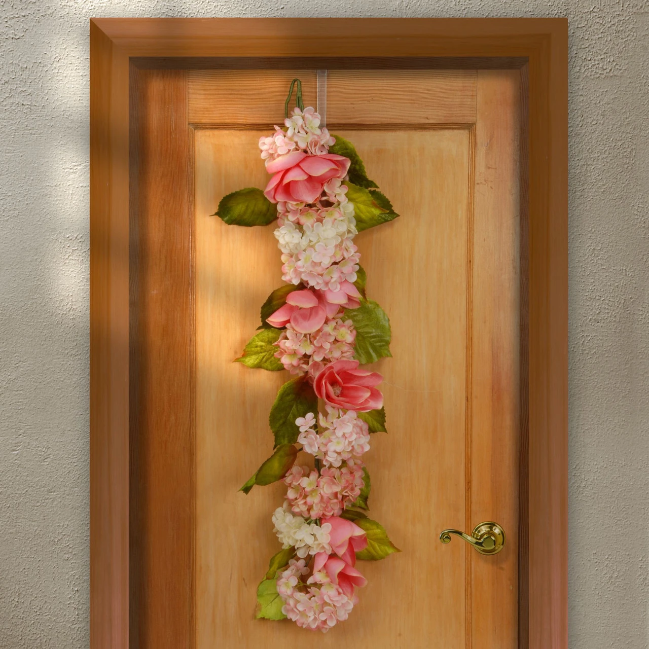 48" Rose And Hydrangea Artificial Garland - Image 4