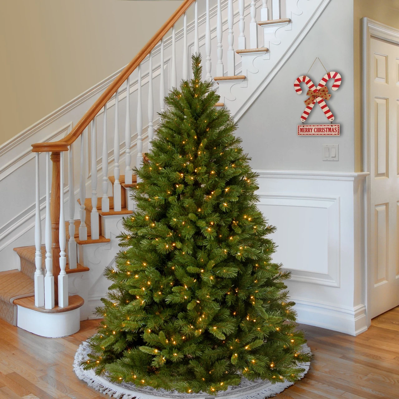 6.5’ Pre-Lit Winchester Pine Artificial Christmas Tree - Clear Lights - Image 2