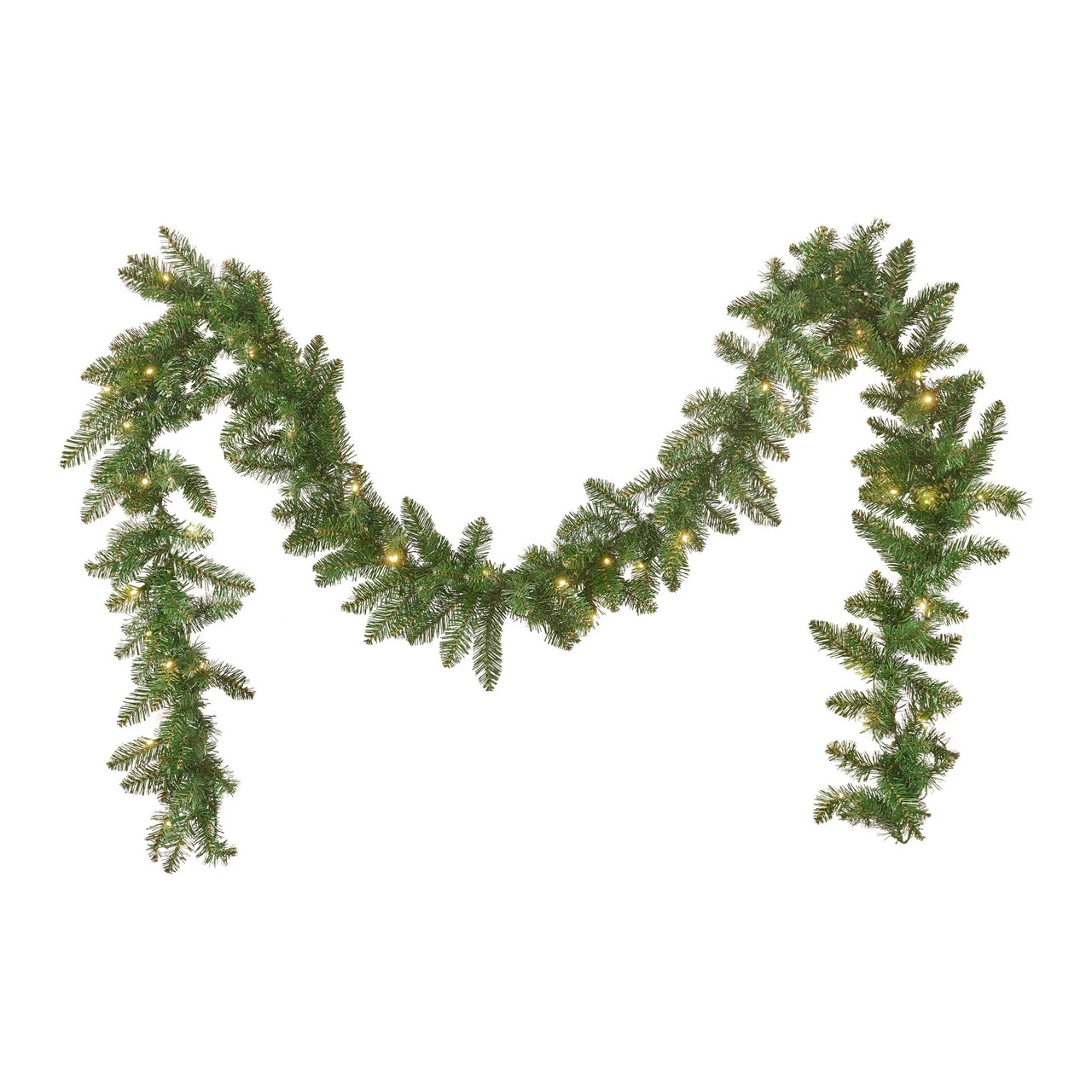 9' X 10" Pre-Lit Norway Spruce Artificial Christmas Garland - Warm White LED Lights