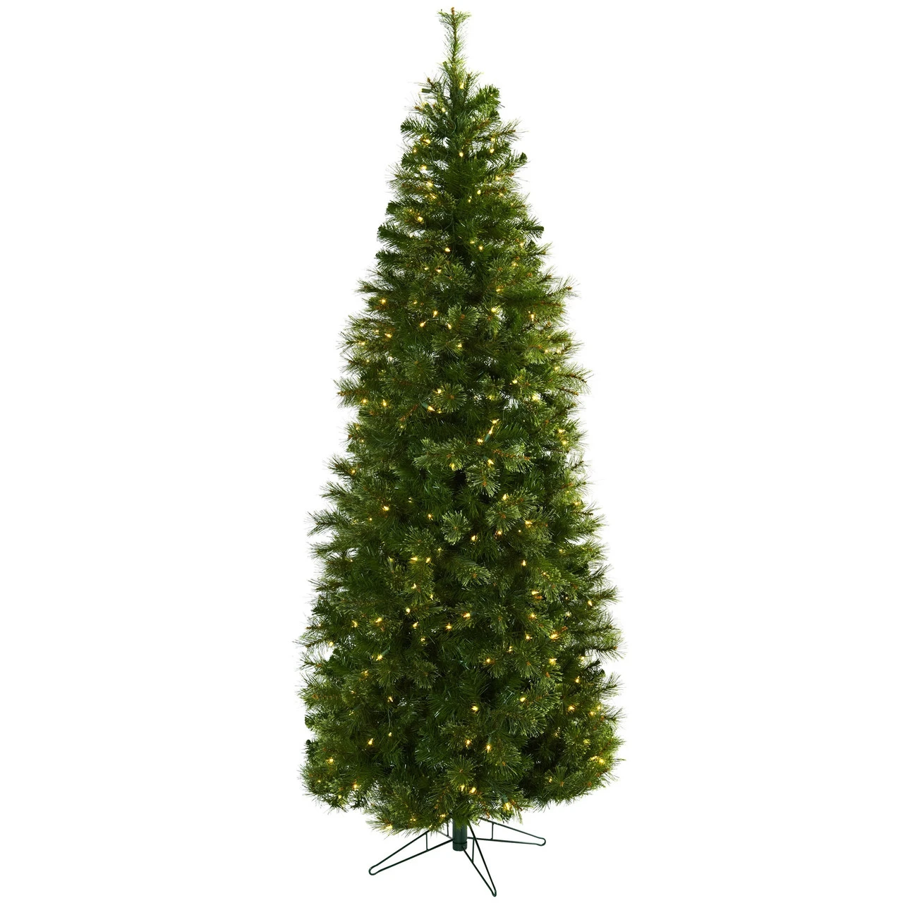 7.5' Pre-Lit Cashmere Slim Pine Artificial Christmas Tree, Clear Lights