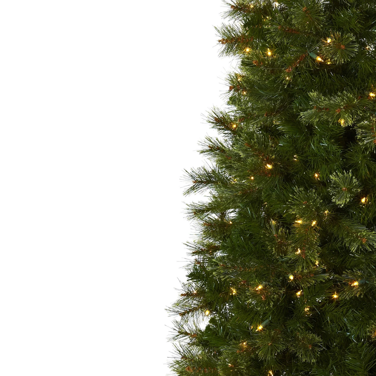 7.5' Pre-Lit Cashmere Slim Pine Artificial Christmas Tree, Clear Lights - Image 2