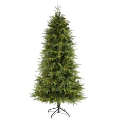 6.5' Pre-Lit Vancouver Fir Artificial Christmas Tree, Clear LED Lights