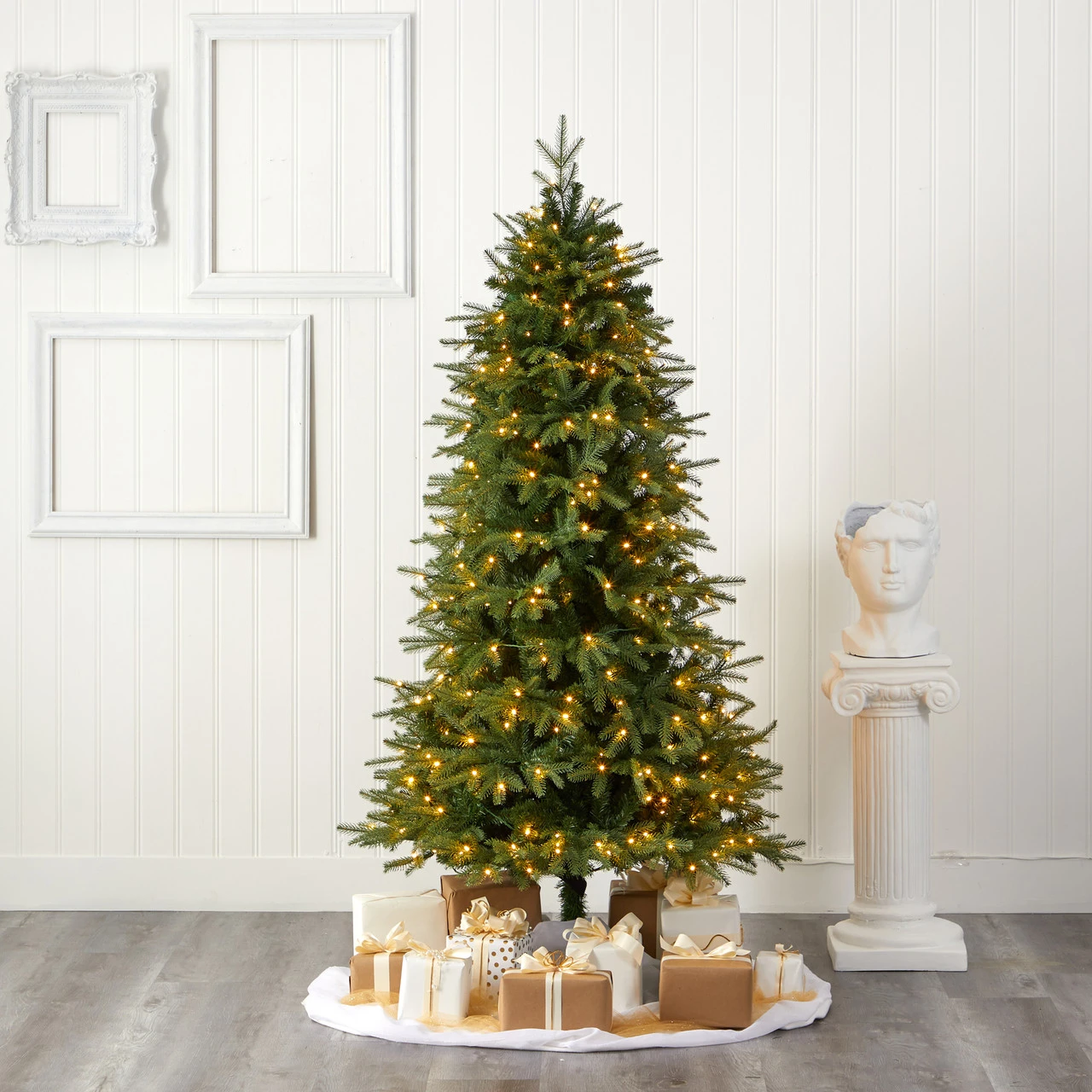 6.5' Pre-Lit Vancouver Fir Artificial Christmas Tree, Clear LED Lights - Image 2