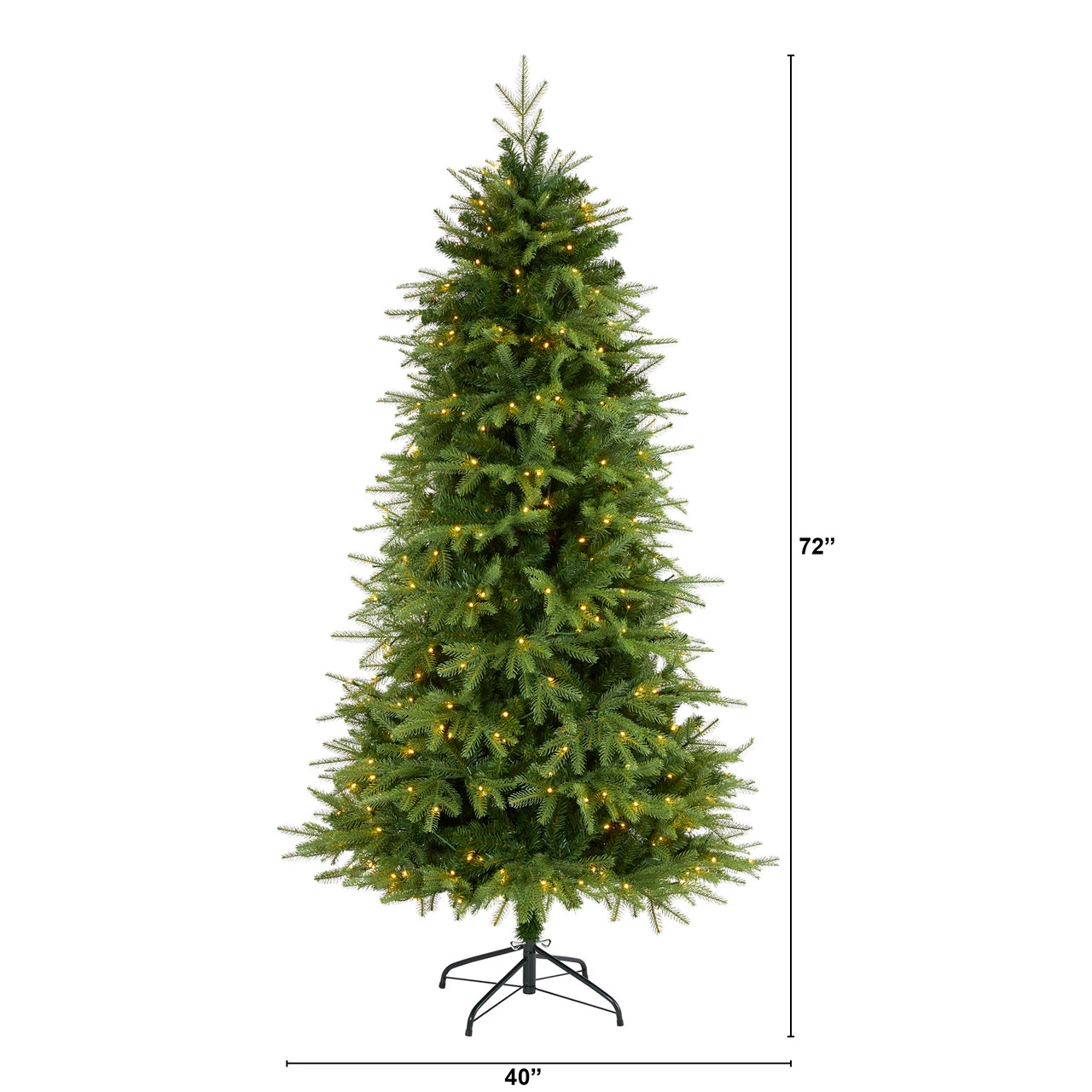 6.5' Pre-Lit Vancouver Fir Artificial Christmas Tree, Clear LED Lights - Image 7