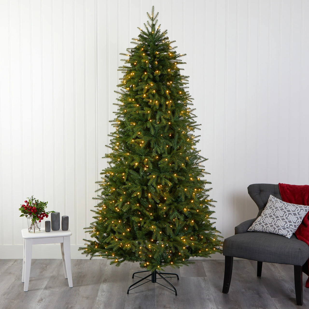 8' Pre-Lit Vancouver Fir Artificial Christmas Tree, Clear LED Lights - Image 2