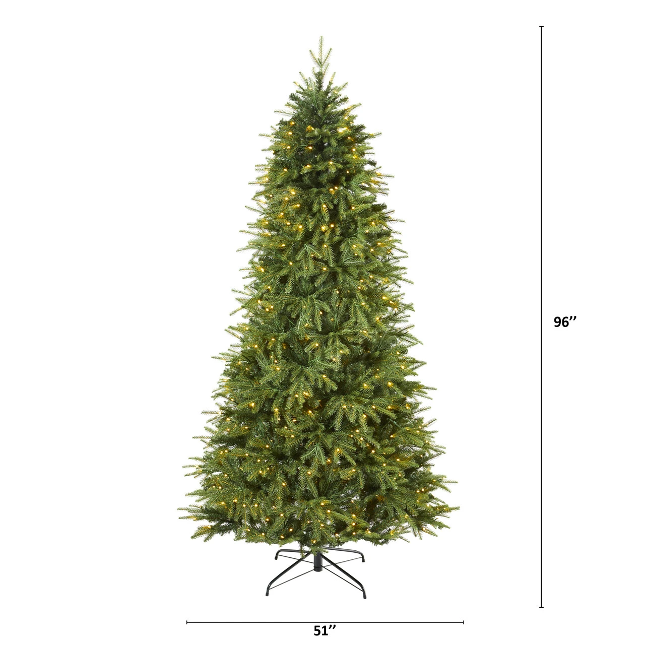 8' Pre-Lit Vancouver Fir Artificial Christmas Tree, Clear LED Lights - Image 6