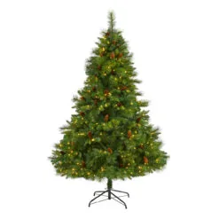6’ Pre-Lit West Virginia Pine Artificial Christmas Tree, Clear LED Lights