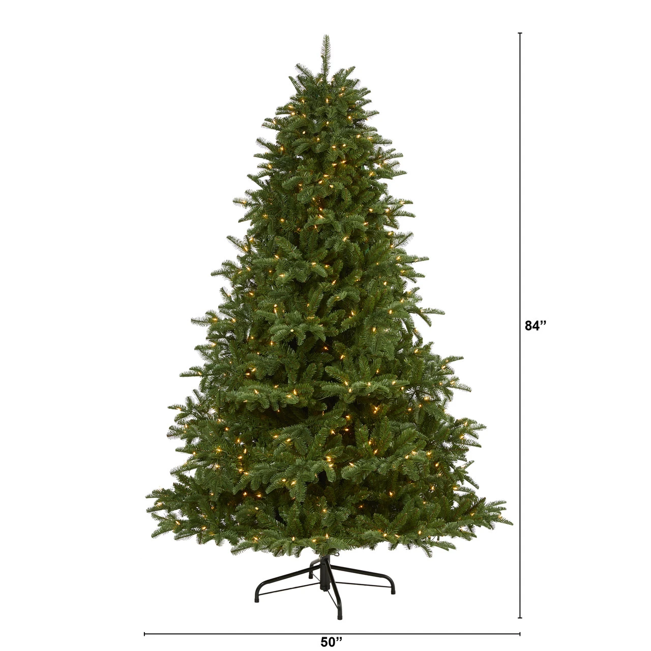 7’ Pre-Lit South Carolina Spruce Artificial Christmas Tree, Clear LED Lights - Image 5