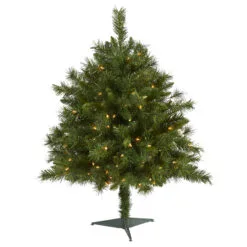3’ Pre-lit Wyoming Pine Artificial Christmas Tree, Clear LED Lights