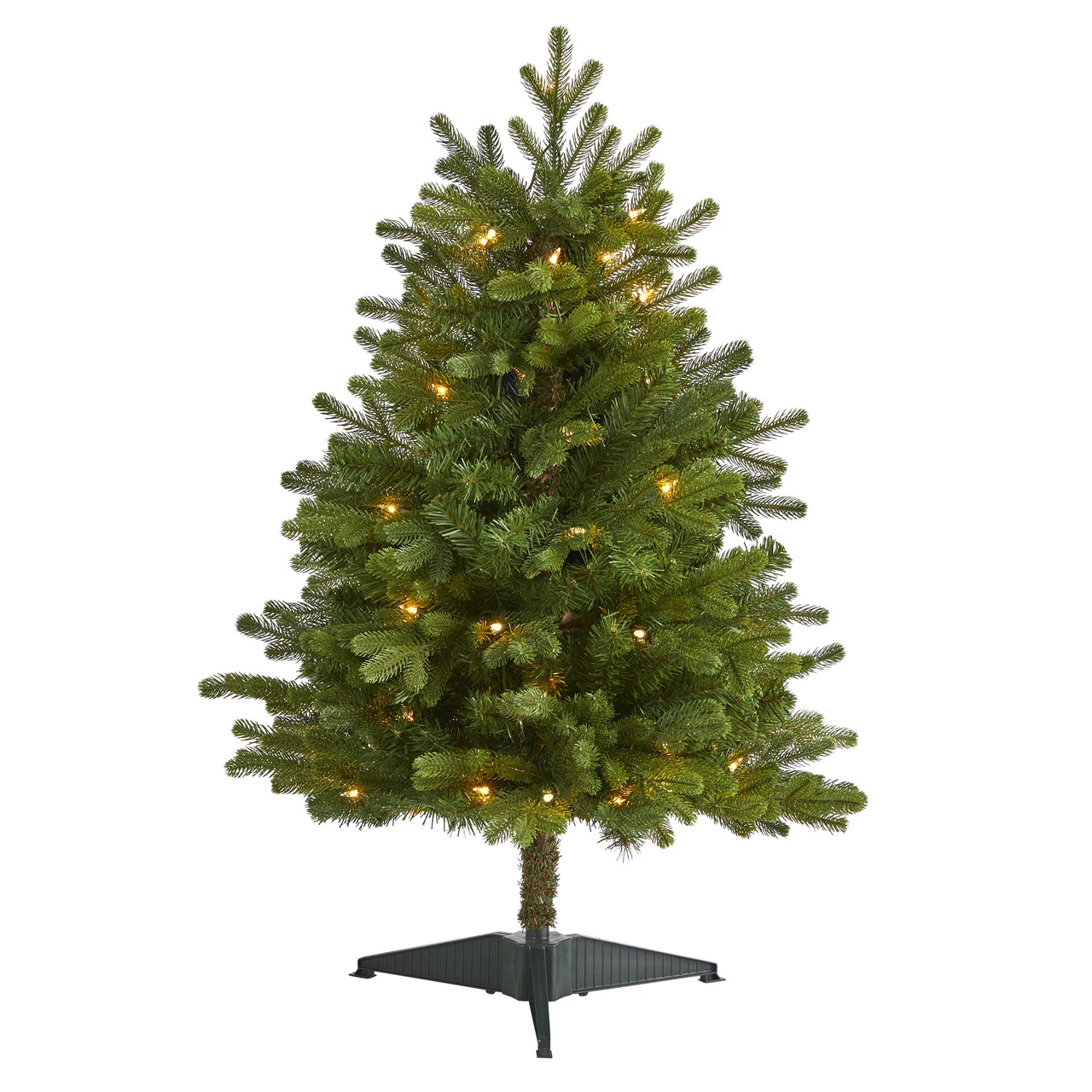 3’ Pre-Lit Washington Fir Artificial Christmas Tree, Clear LED Lights