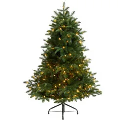 4’ Pre-Lit South Carolina Spruce Artificial Christmas Tree, Warm White Lights