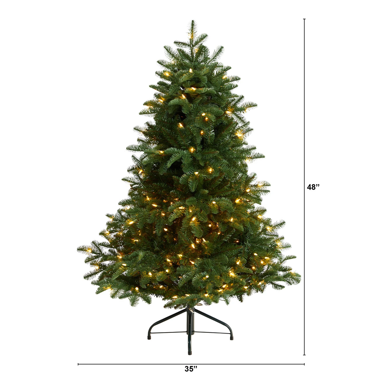 4’ Pre-Lit South Carolina Spruce Artificial Christmas Tree, Warm White Lights - Image 6