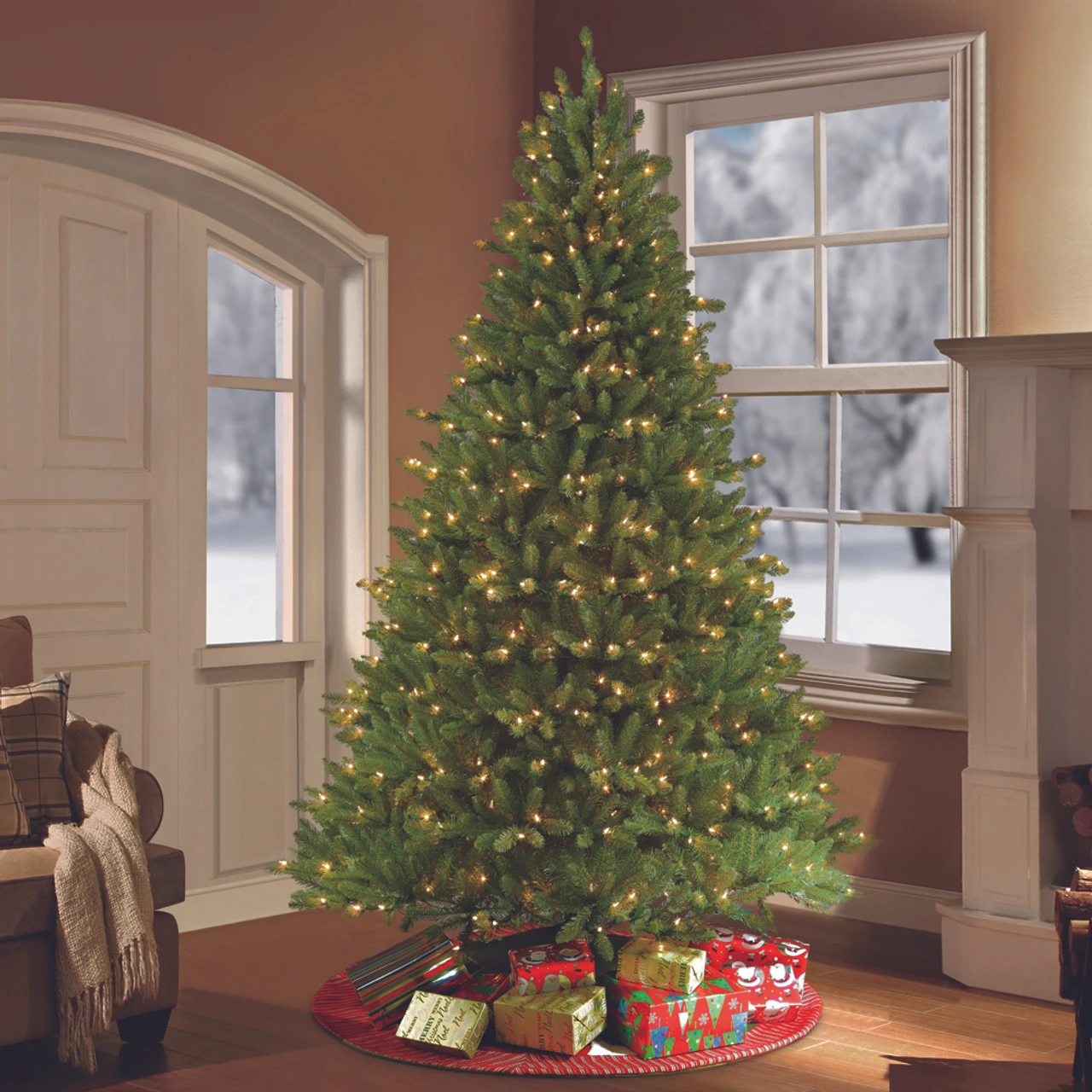 7.5’ Pre-Lit Medium Fraser Fir Artificial Christmas Tree – Clear Lights - Image 2