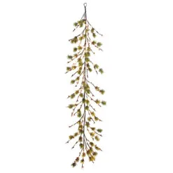 6ft Pre-Lit Fir Artificial Christmas Garland – Clear Dura-Lit Lights