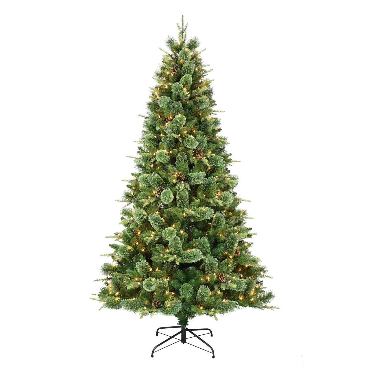 7.5' Pre-Lit Montana Pine Artificial Christmas Tree, Clear Lights