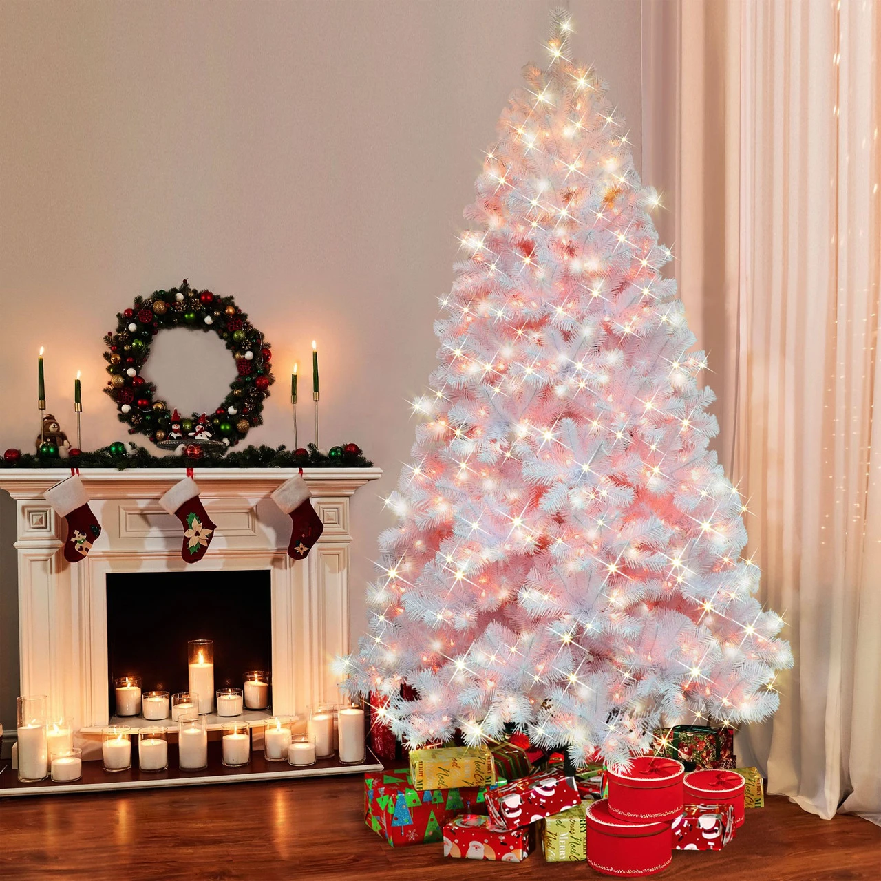 6.5' Pre-Lit Northern Fir Artificial Christmas Tree, Clear Lights - Image 2