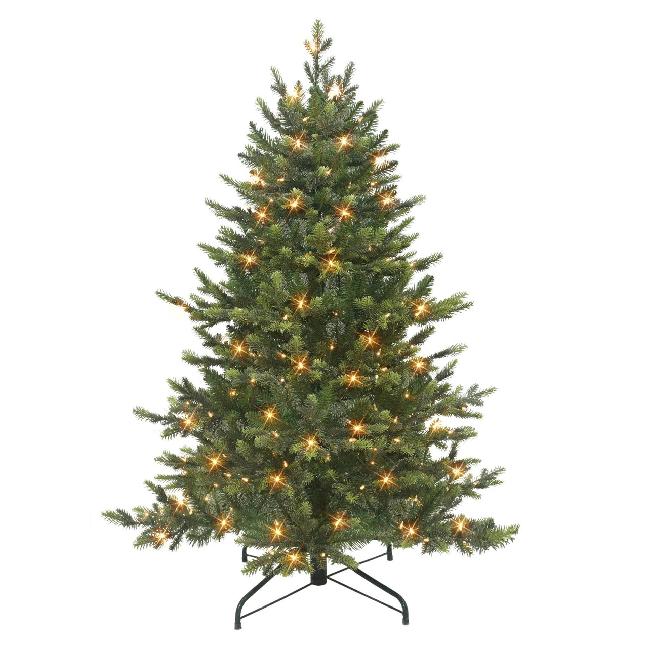 4.5' Pre-lit Downswept Douglas Fir Full Artificial Christmas Tree, Clear Lights