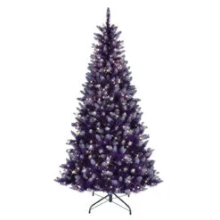 6.5 Pre-Lit Fashion Purple Artificial Christmas Tree With Clear Incandescent Lights