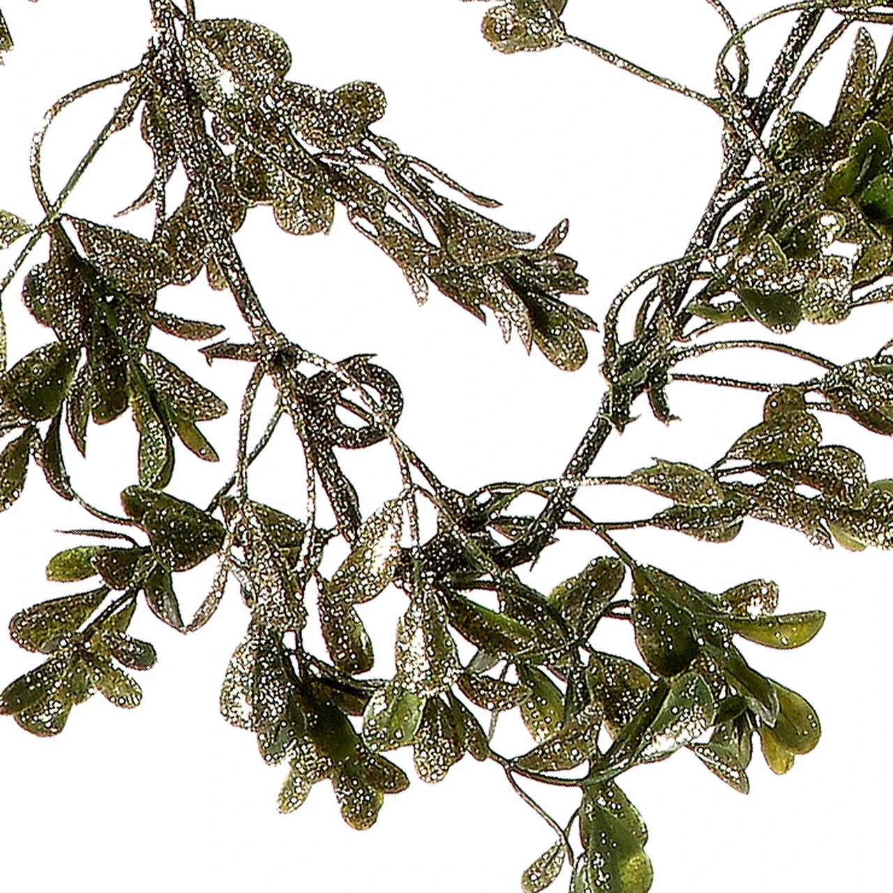 Set Of 2 Gold Champagne Boxwood Artificial Outdoor Garland 6' - Unlit - Image 3