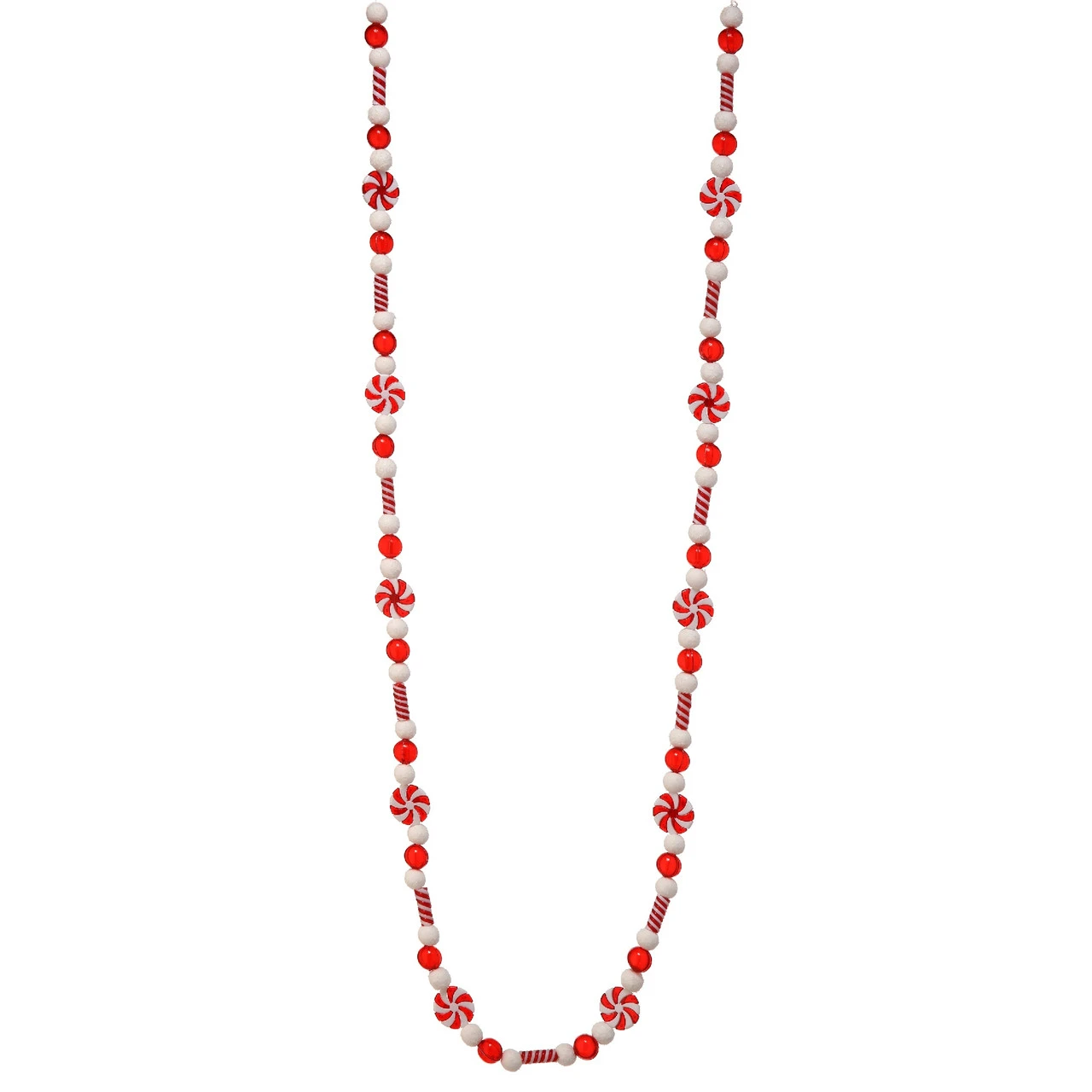 6' X 1.5" Mixed Peppermint Artificial Christmas Garland, Unlit