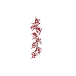 4' X 5" Red Waterproof Mixed Berry Outdoor Artificial Christmas Garland, Unlit