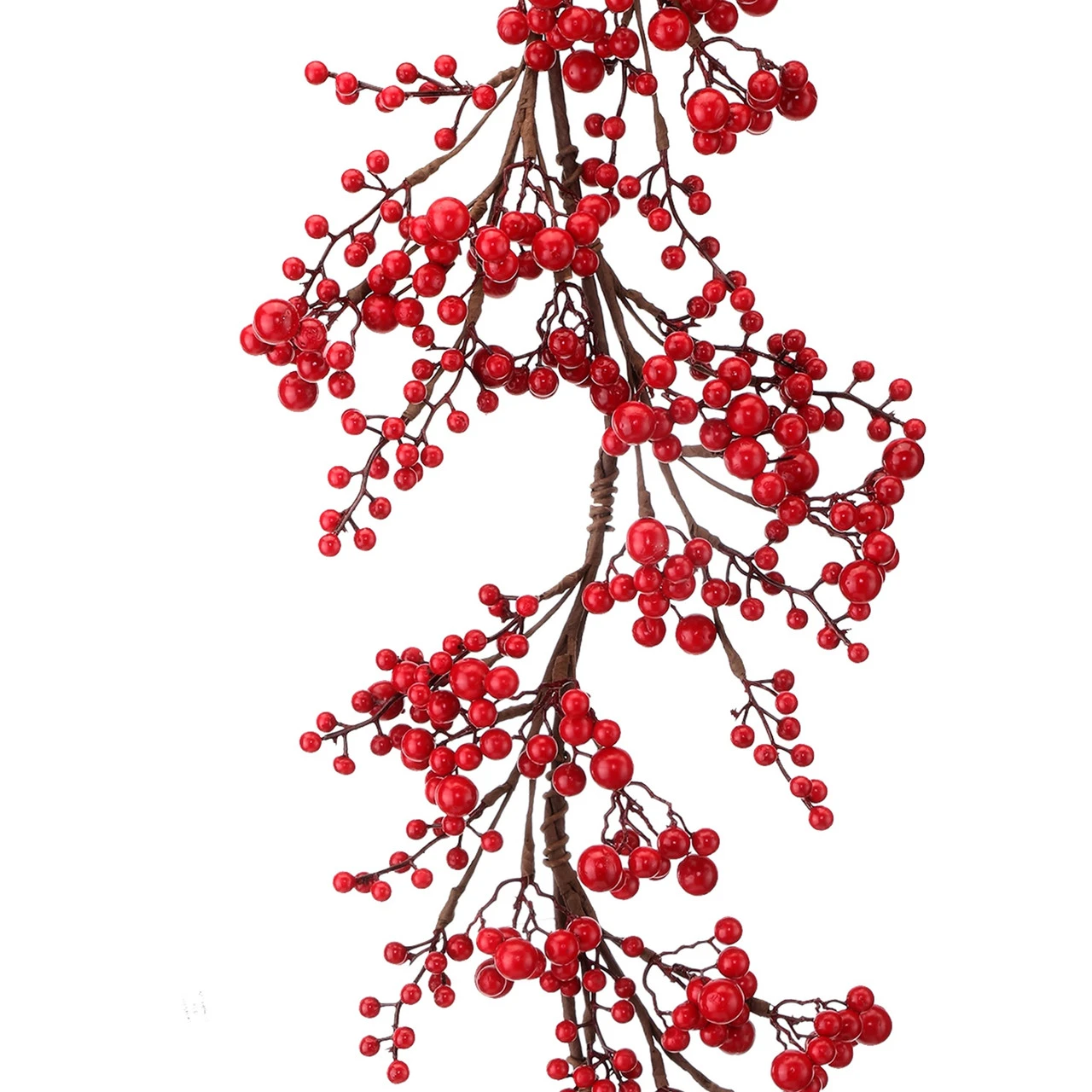 4' X 5" Red Waterproof Mixed Berry Outdoor Artificial Christmas Garland, Unlit - Image 3