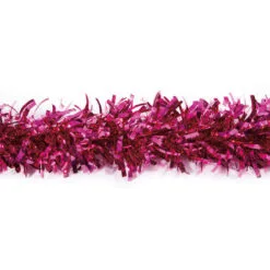 25' X 4" Magenta Twist Tinsel Traditional Christmas Garland - Unlit