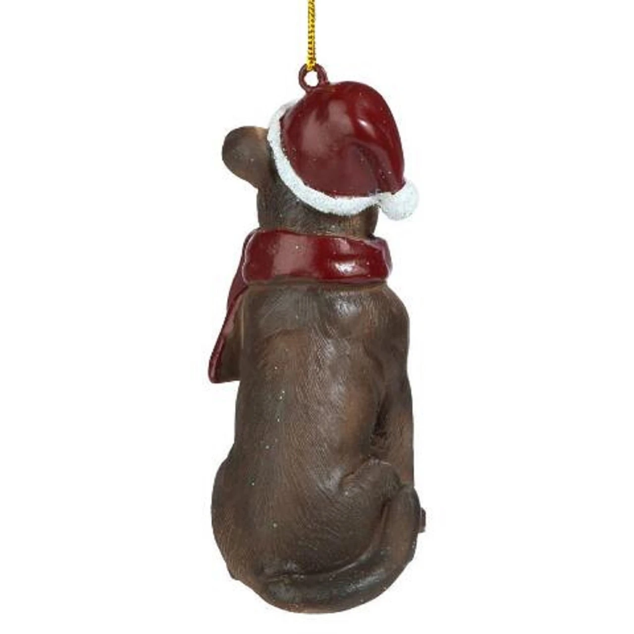 3.5" Sitting Pitbull Dog Hand Painted Holiday Ornament - Image 4