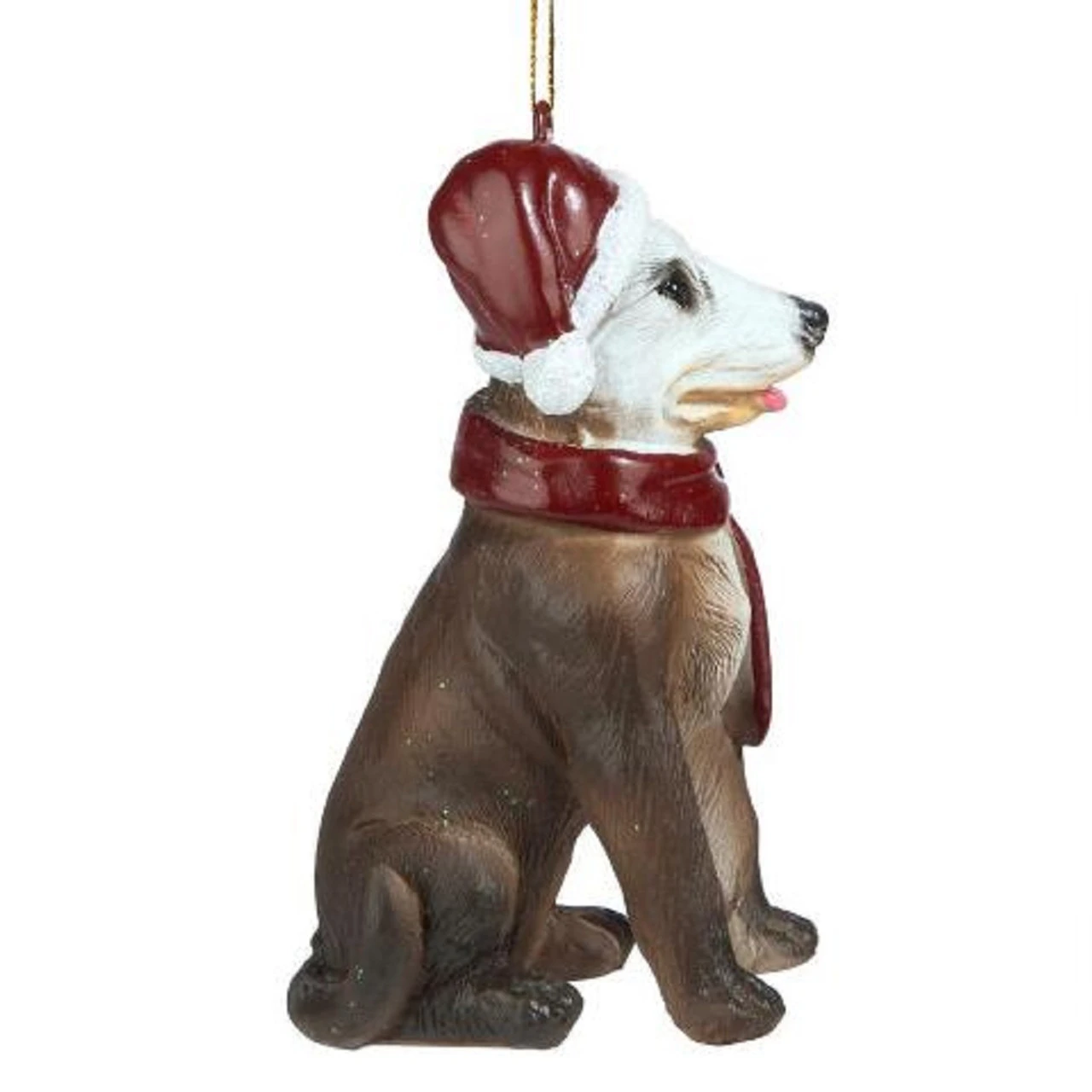 3.5" Sitting Pitbull Dog Hand Painted Holiday Ornament - Image 5