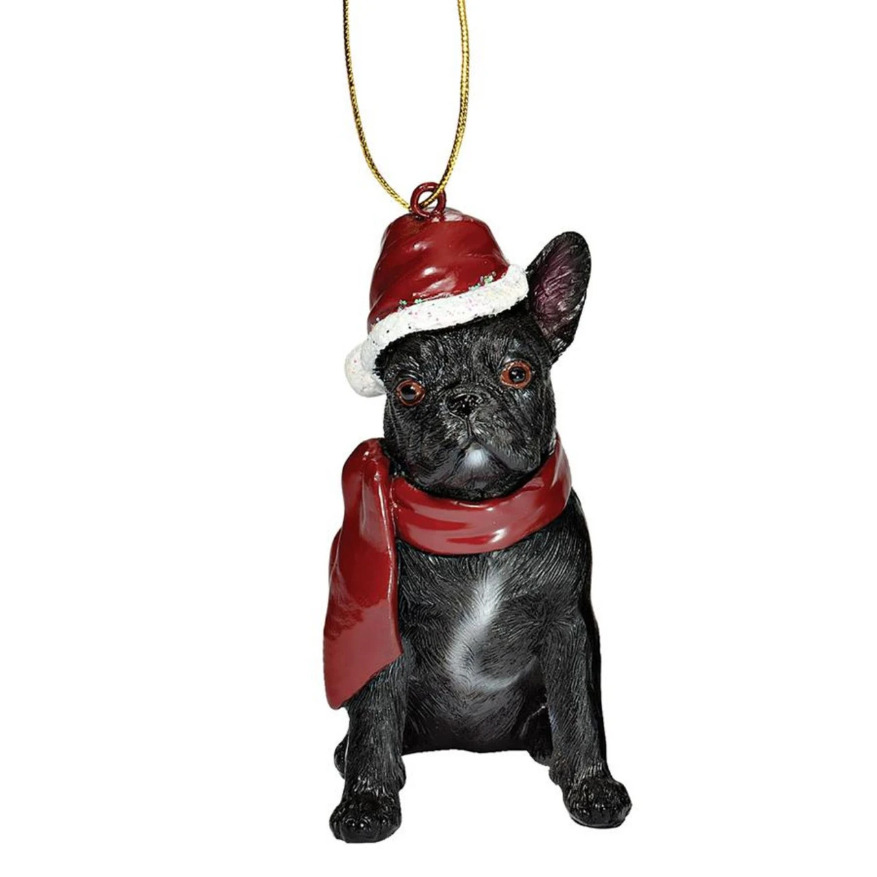 3.5" Black French Bulldog Dog Christmas Ornament