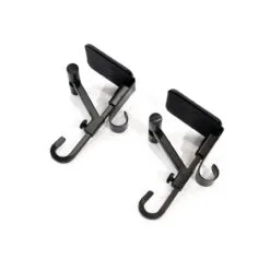 Set Of 2 Black Mantle Garland And Stocking Hanger 6.5"