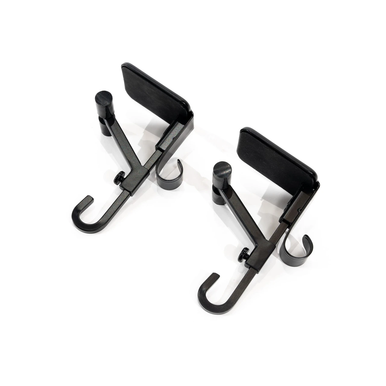 Set Of 2 Black Mantle Garland And Stocking Hanger 6.5"