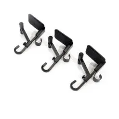 Set Of 3 Black Mantle Garland And Stocking Hanger 6.5"