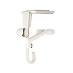 Set Of 2 White Christmas Mantle Garland And Stocking Hanger 6.50"