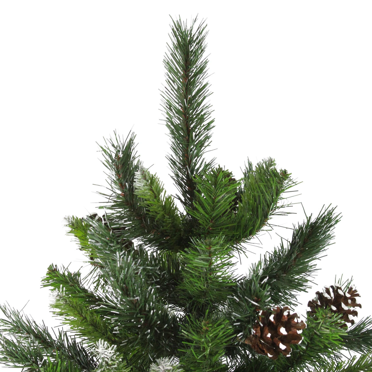 7' Full Snowy Delta Pine With Cones Artificial Christmas Tree, Unlit - Image 2