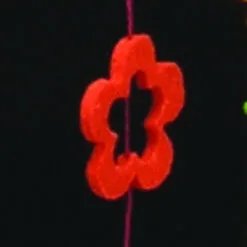 Orange Fuzzy Felt Flower Garland 59" X 19.8 Yards