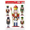 Pack Of 60 Assorted Nutcracker Window Clings Christmas Decorations 17"