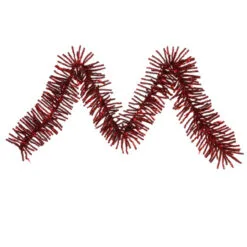 9' X 10" Pre-Lit Ruby Red Spruce Artificial Christmas Garland - Clear Lights